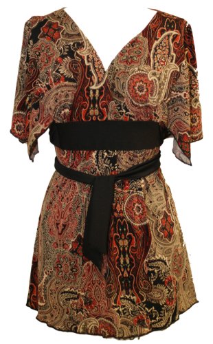 Kimono Top with ties/Burgundy/Brown/Black