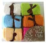 Soft and Caring Bath Gift Set - 6pcs of Pleasantly Mulit-colored Lux Wash Cloths
