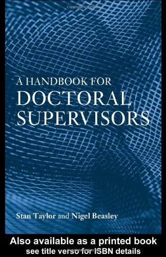 A Handbook for Doctoral Supervisors by Beasley Nigel Taylor Stan (2005-06-01) Paperback