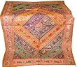 Home Decor Tapestry-Orange Gold Wall Hanging Hand Embroidered Beaded Tapestry 60x40