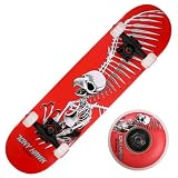 Birdhouse (CPX1036) Tony Hawk Full Skull Series 7.25-Inch Mini Complete Skateboard (Red)