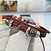 Lucky Leaf Red Rope Beads Bracelet 2013 Fashion Vintage Leather Wrap Women Bracelets