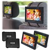Nextbase CLICK 9 DUO DELUXE - Dual Screen Dual Portable DVD Players with Headrest Mount for all cars - All Region - 110 - 240V