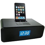 Ottavo Speaker Docking Station with Alarm Clock for All Generation iPods and iPod Touch - Black