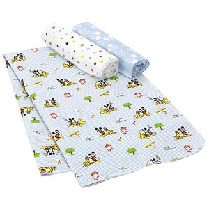Disney 3-Pack 100% cotton Receiving Blankets - Mickey Mouse
