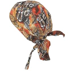 Live Free or Die AMERICAN BALD EAGLE, BANDANA SEWN - FITTED MOLDED BANDANNA, BIKER SKULL HAT CAP, HEAD SCARF