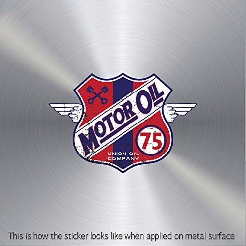 Decal Sticker Vintage Motor Oil Sign waterproof Games Specialty Motorbike V (4 X 2.73 In)