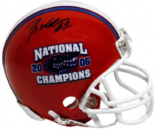 Buy Reggie Nelson Florida Gators Autographed National Champions Mini Helmet by Mounted Memories