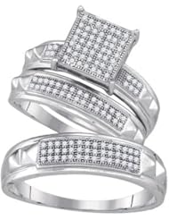 0.33CTW-DIA MICRO-PAVE TRIO SET