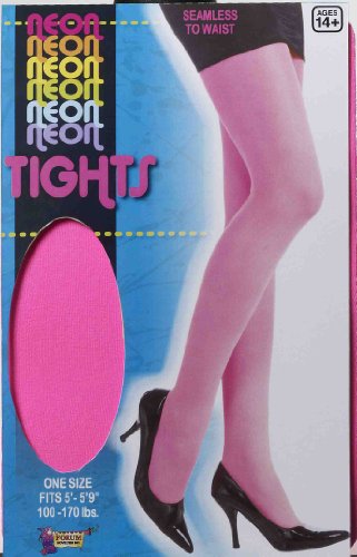Forum Novelties Womens Neon Tights (Adult) Pink Medium