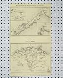 c1880 MAP COAST ENVIRONS ALEXANDRIA LOWER EGYPT PRINT