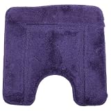 Square Design Purple Bathroom Pedestal Rug/Mat