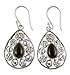 Onyx dangle earrings, 'Precious Tear' title=