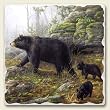 Highland Graphics-BLACK BEAR FAMILY Tumbled Tile Trivet