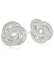 Anna Beck Designs "Timor" Sterling Silver Woven Knot Post Earrings
