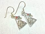 Celtic Triangle Sterling Silver Earrings