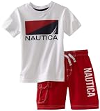 Nautica Sportswear Kids Boys 2-7 Rash Guard And Swim Trunk Set