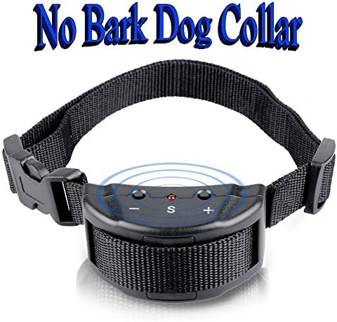 Bark Dog Collar Training System, Electric No Bark Shock Control with 7 Adjustable Sensitivity Control with Manual