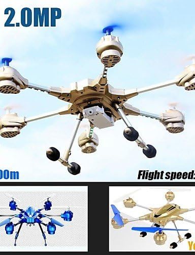 HECHAI_ HuaJun 818 Drone 4.5 Channels RC Drone Built in HD Camera Metal Cool Body 3D Flip 6 Axis Gyro , mode 2-dark blue