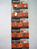 Maxell Watch Battery Button Cell LR626 AG4 Pack of 10 Batteries