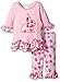 Bonnie Jean Girls' Floral Bunny Appliqued Playwear Set