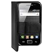 eForCity Leather Wallet Case with Credit Card Holder Compatible with Samsung� Galaxy Ace S5830, Black