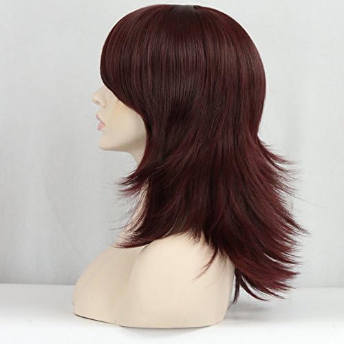 ICOSER 50cm Anime Cosplay Party Brown Hair Wigs for Women