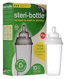 Steribottle Ready to Use Disposable Baby Bottles, 10 Count