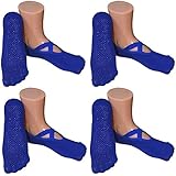 4 Pair Non Skid Cotton Yoga Socks Barre Socks for Women