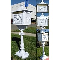 New White Cast Aluminum Mailbox Mail Box Security