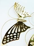 Beautiful Set of 3 Brass Butterfly Metal Wall Art Home Decor Sculpture 12 8