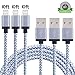 Amoner Lightning Cable, 3Pack 10 FT iPhone Charger Cord Nylon Braided for Apple iPhone iPad iPod (White)