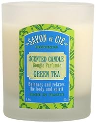 Savon et Cie Scented Candle, Green Tea, 5.8 oz (Pack of 2)