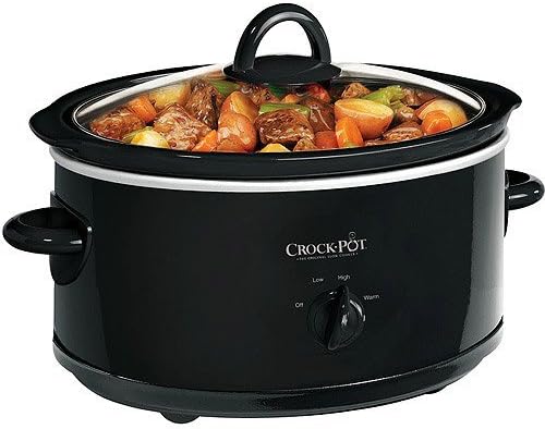 Crock-Pot® 7-Quart Manual Oval Slow Cooker, Black (Certified Refurbished)