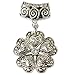 1set Flower Jewelry Scarves Charm Tube Side with Crystal Pendant Necklace Vintage Scarf Findings