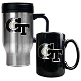 NCAA Georgia Tech Yellow Jackets Stainless Steel Travel Mug & Ceramic Mug Set