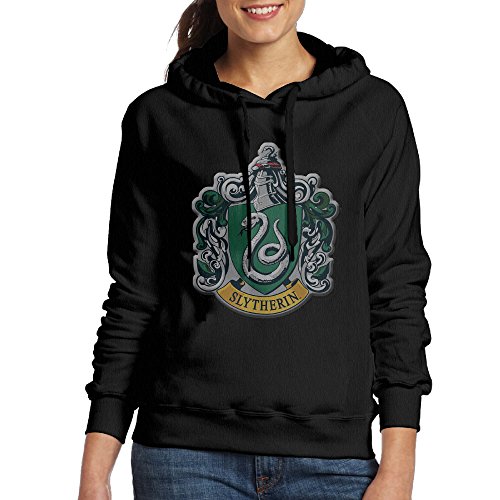 Zengshabi Women's Harry Potter Slytherin Logo Hooded Sweatshirt