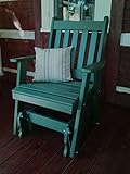 Outdoor POLY Traditional English Gliding Chair - Amish Made USA -Aruba Blue