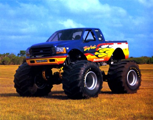 Bigfoot Monster Truck Racing Kids Room Wall Decor Art Print Poster (16x20)