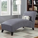 Handy Living 340CL-AAA89-084 Microfiber Chaise, Dark Brown