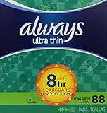 UPC 037000847038 product image for Always Ultra Thin Unscented Pads with Wings, Long/Super, 88 Count | upcitemdb.com