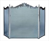 Outdoor Living : UniFlame 3 Fold Cast Satin Antique Solid Brass Screen