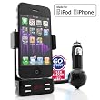 Premium Car Mount / Charger / FM Transmitter for all Generations of AT&T and Verizon Apple iPhone and iPod
