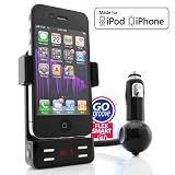 Premium Car Mount / Charger / FM Transmitter for all Generations of AT&T and Verizon Apple iPhone and iPod