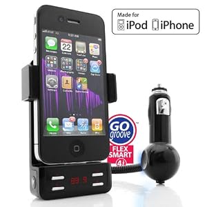 GOgroove-FlexSMART-4i-Car-Mount-System-Hi-Fi-FM-Transmitter-and-Charger-for-Apple-iPhone-and-iPod-NEWEST-AND-PREVIOUS-MODELS-