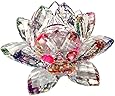 Amlong Crystal Sparkle Crystal Lotus Flower Feng Shui Home Decor with Gift Box, 3-Inch