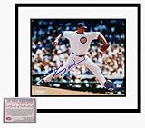 Kerry Wood Autographed Pitching White Jersey Framed 8 x 10 Photograph