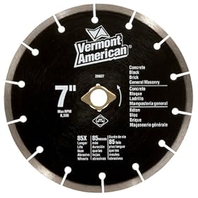 Vermont American 28607 Diamond Blade General Purpose Premium 7-Inch Segmented