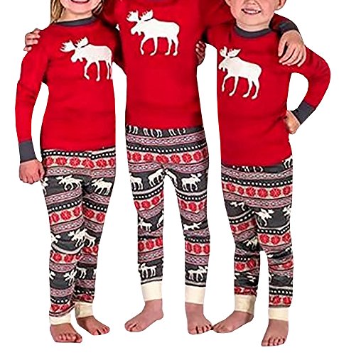 Baifern Christmas Kids Mom Dad Family Pajama Sets