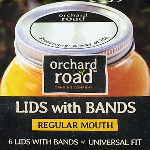Orchard Road REGULAR Mason Jar Canning Lids &amp; Bands, 36 lids and 36 bands total, (3 dozen), BPA Free!